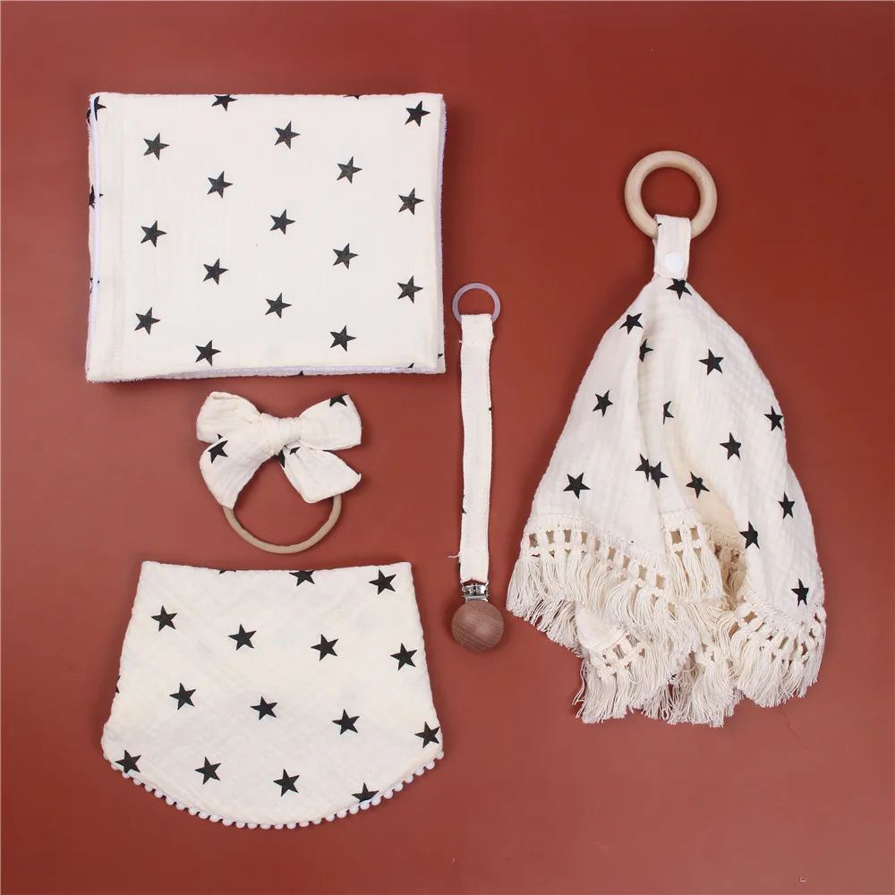 5 / Muslin Cotton Baby Bibs Burp Baby Teether ü   κ ÷ζ Ʈ Ÿ Ÿ  ġ ư ݴٳ