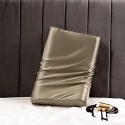 Luxurious Satin Silk Pillowcase - Hair & Skin Protection Decorative Cover - 1PCx40x60cm (Gold)
