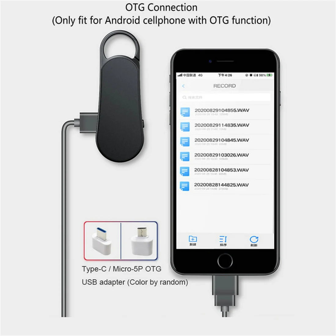 Vandlion V56 Digital Voice Recorder 700Hour Long Time Recording 64GB Activated Dictaphone with Magnet Noise Reduce Recorder voice recorder