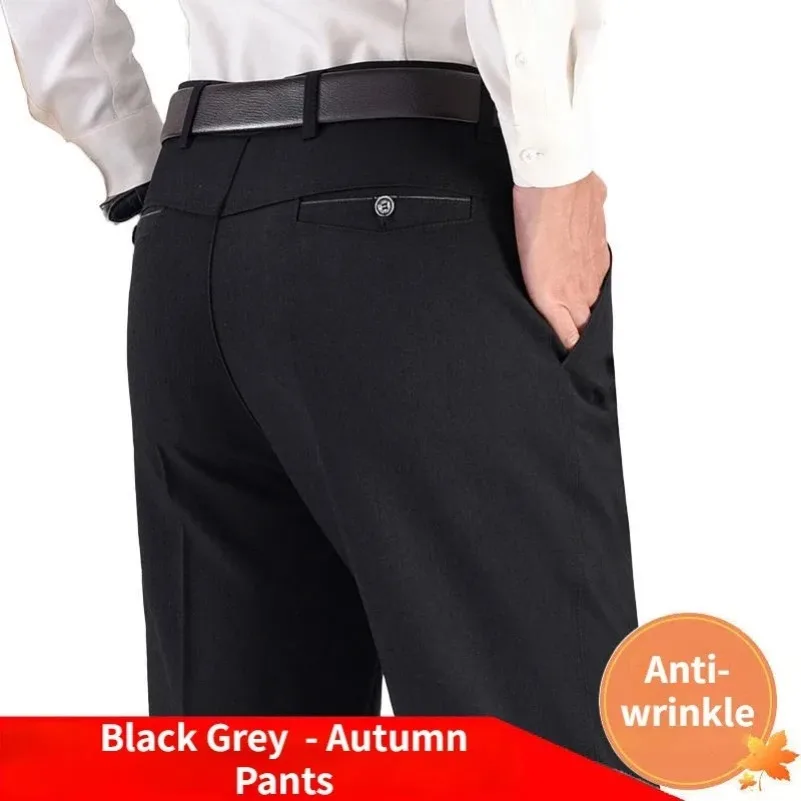 New Men's Autumn Thick Casual Suit Pants Classic Business Fashion Stretch Summer Thin Trousers Male Brand Clothes KOACUS 6