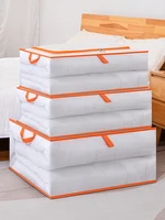 1PC large capacity clothing storage bag foldable large mobile bag Moving mobile storage bag Dust cleaning bedroom living room 1