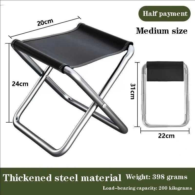  slider image of 1pc Foldable Camping Stool