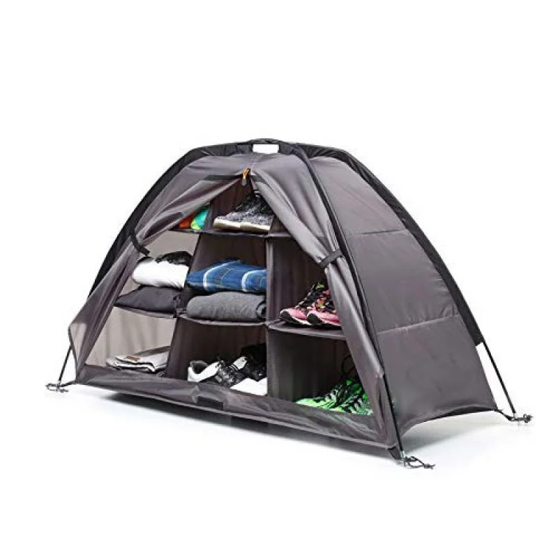 

Outdoor Foldable 9 Grid Storage Cabinet Easy To Carry Camping Shoe Cabinet Shoe Rack Wardrobe Tent Large Capacity