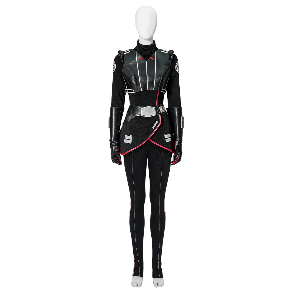 

Seventh Sister Cosplay Outfit Battle Suit Inquisitor Costume Black Jumpsuit Halloween Jedi Robe with Accessories Full Setl