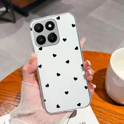 Cute Panda Cartoon Pattern Transparent Soft TPU Silicone Phone Case - Lightweight Bumper for Honor X7d 5G (U771)