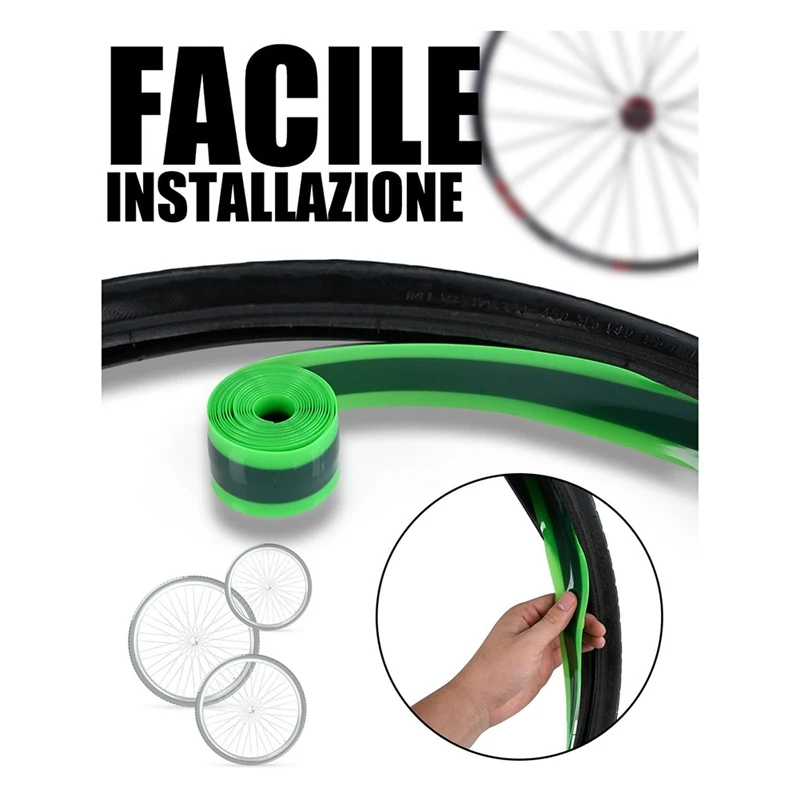 2PCS Bike Tire Liner Inner Tube Bicycle Flat Protector Compatible For 12/16/18/20/24/26/27.5/29Inch Durable