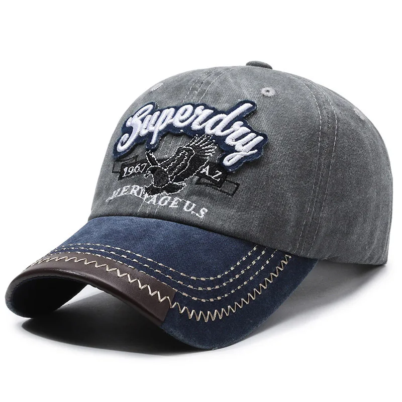 Unisex sportliche, gewaschene Baseballkappe aus Baumwolle – stilvolle ORIGINAL THE BLACK Buchstabenstickerei, lässiger Sonnenschutz für Outdoor-Sportarten