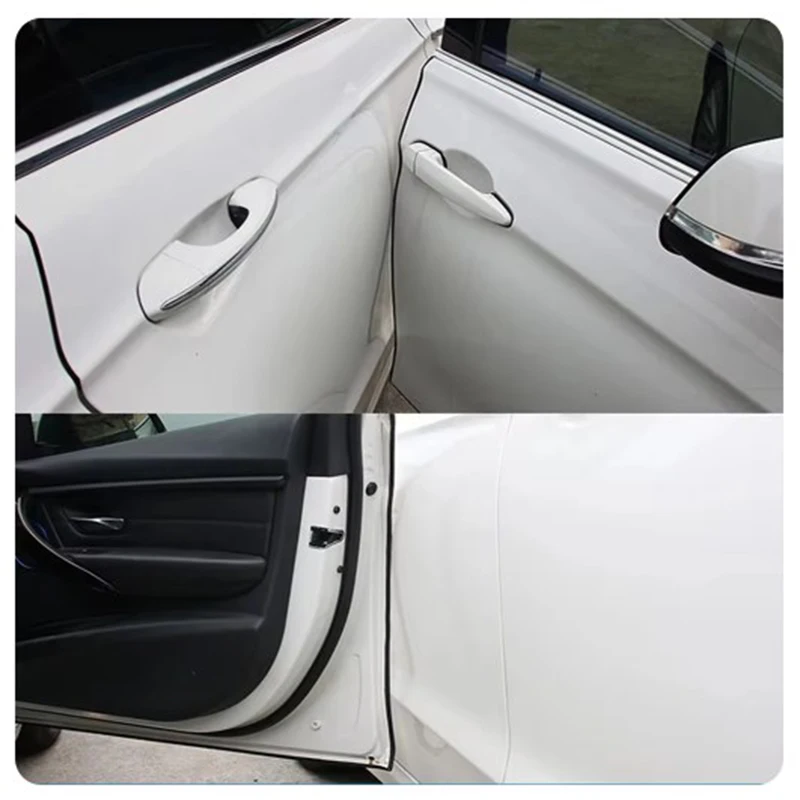 5M Car Door Edge Rubber Scratch Protector Strips Styling Mouldings Protection Side Moldings Adhesive Tools New