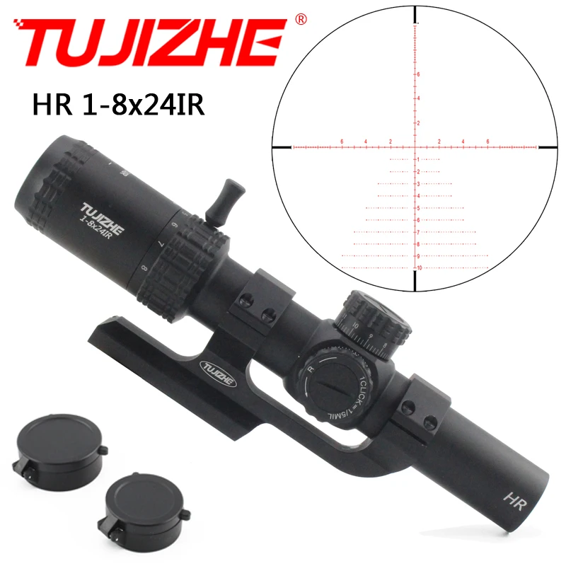 Оптический прицел TUJIZHE 1-8x24IR для охотничьего прицела трубчатый оптический 30 мм