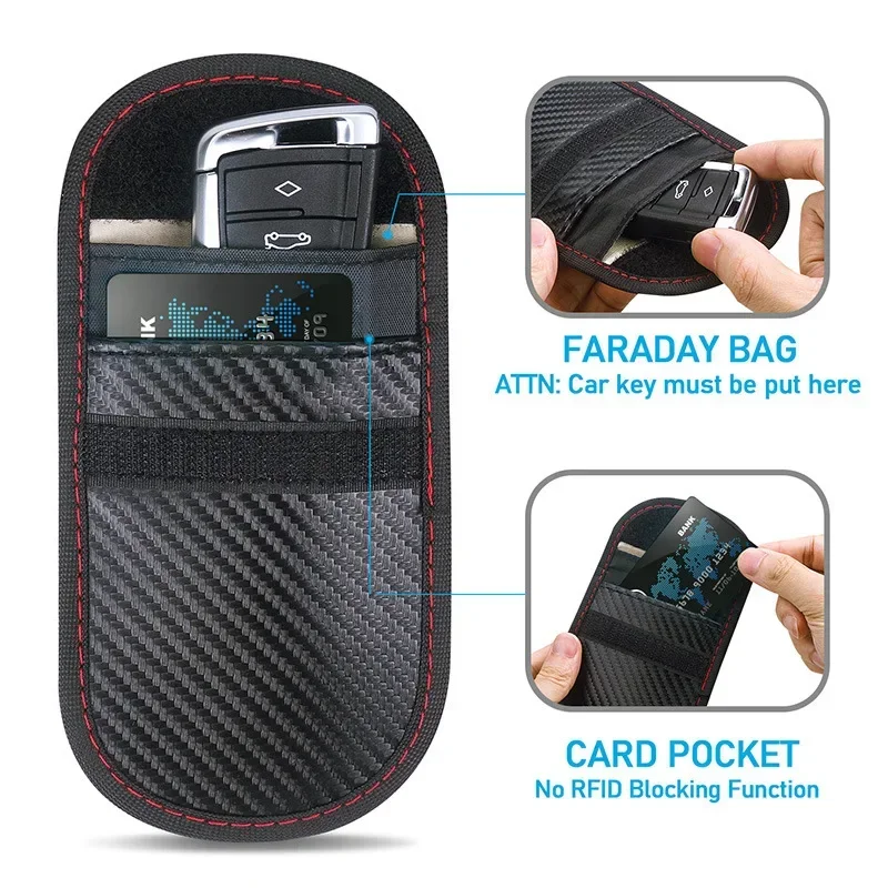 Car Key Signal Blocker Case Faraday Cage Fob Pouch Keyless Blocking Bag Low Price 1 PC Car Key Signal Blocker Faraday Bag