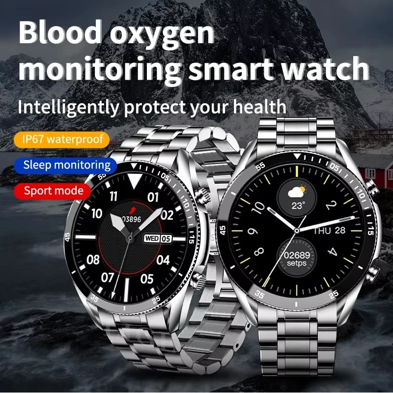 LIGE HD Bluetooth Call Smart Watch Men Sports Fitness Tracker Heart Rate Blood Oxygen Monitor Man Smartwatch For Android IOS
