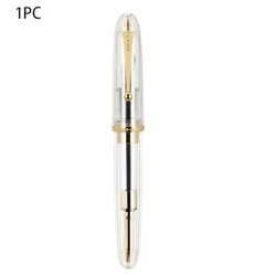 JinHao Luxury Transparent Acrylic Fountain Pen - Elegant Writing Instrument - M(Approx 0.7mm) (Transparent)