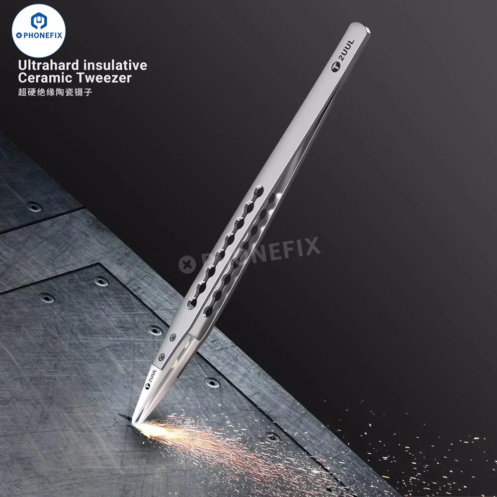 Precision tweezers esd anti static tweezers phone repair tweezers ceramic tweezers 2UUL TW31 ultrahard insulative ceramic tweezers for IC repair