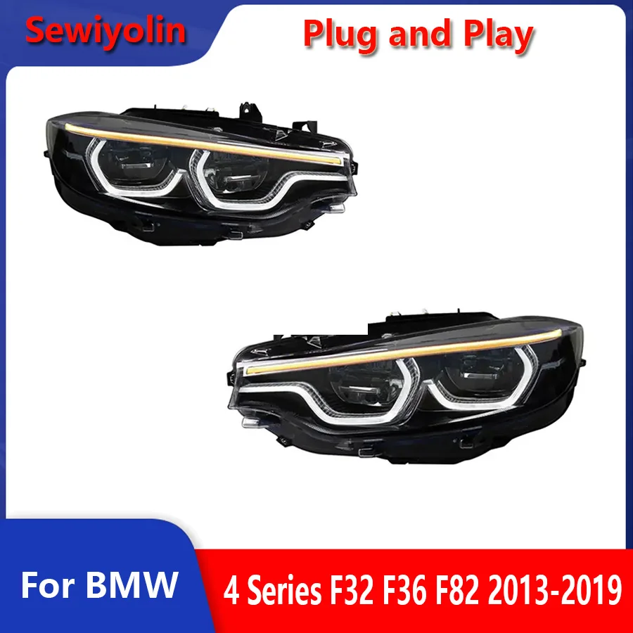 Car Accessories Auto Headlights led For BMW 4 Series F32 F36 F82 2013-2019 DRL Fog Brake Lamp Assembly Tuning Lights Plug And Pl