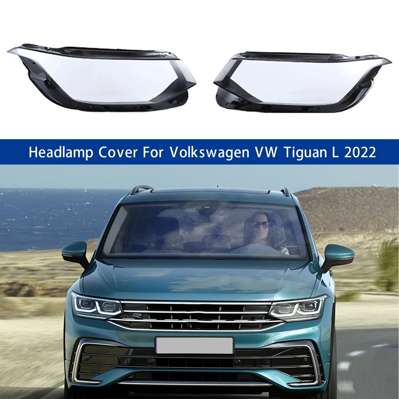 

Чехол для головной лампы VW Tiguan L 2022, прозрачный абажур, корпус фары, замена органического стекла