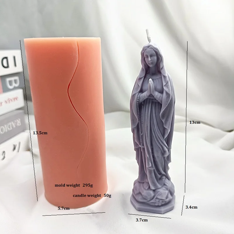 Virgin Mary And Baby Jesus Silicone Candle Molds Holy Family Mould For