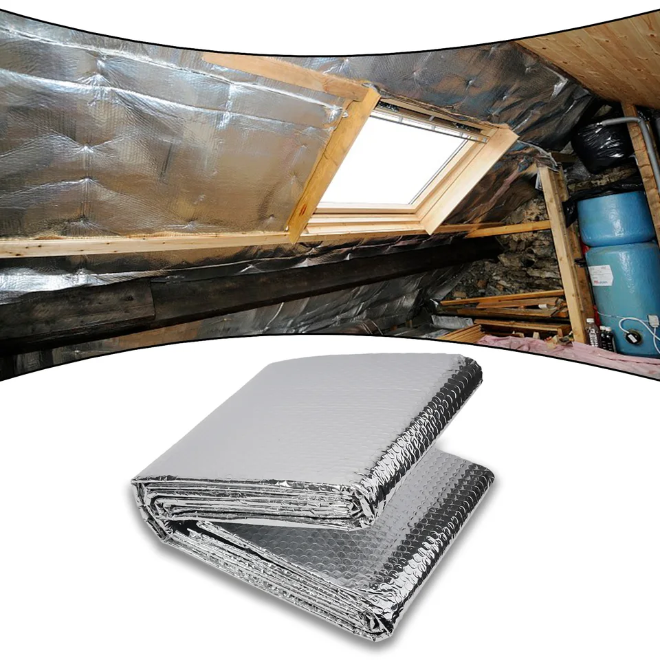 Radiator Reflector Folie Warmtereflector Folie Isolatie Roll Foam Verpakking, Dubbele Aluminium Isolatiefilm, Breedte 1 Meter, Zelfklevende Isolatiefilm, Thermische Isolatie Warmte Reflecterende Film