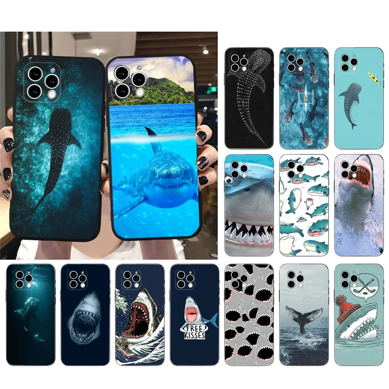 Custodia Per Telefono Per Iphone 15 14 Pro Max 13 12 11 Pro Max Xs Xr X 12Mini 14 Plus Se Custodia Per Squalo Squalo Balena Oceanica Funda