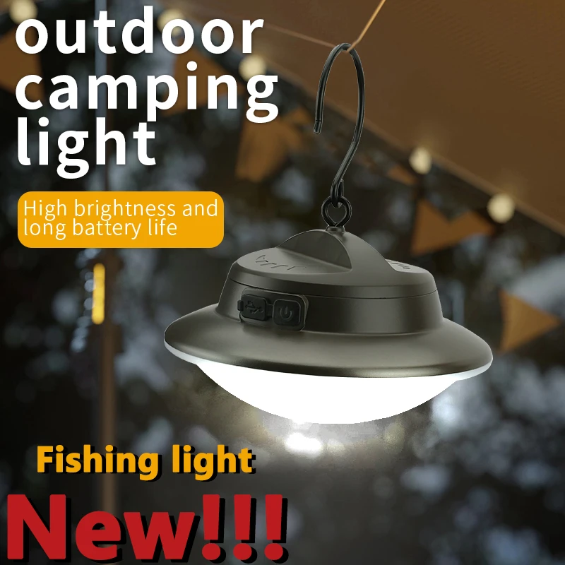 camping light portable lanterns camping lamp camping lantern 3 Mode Camping Light Rechargeable 18650 Battery Retro Portable Lanterns Outdoor Emergency Tent Lighting Bulb with Hook Tent Lamp