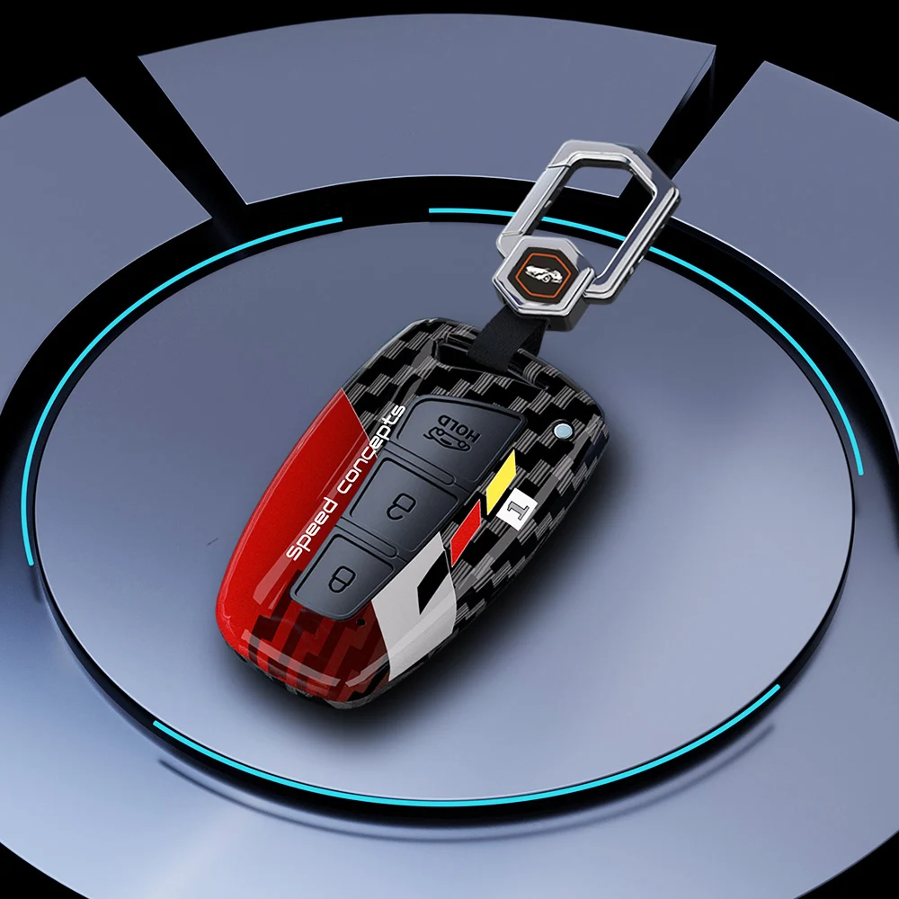 Premium ABS Carbon Car Key Case Cover