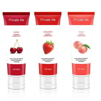 30/60ml Men/Women Sex Lubricant Peach/Strawberry/Banana/Grape.Cherry Sex Oil Gel Adults Oral Products Fruit Flavor Cream 1