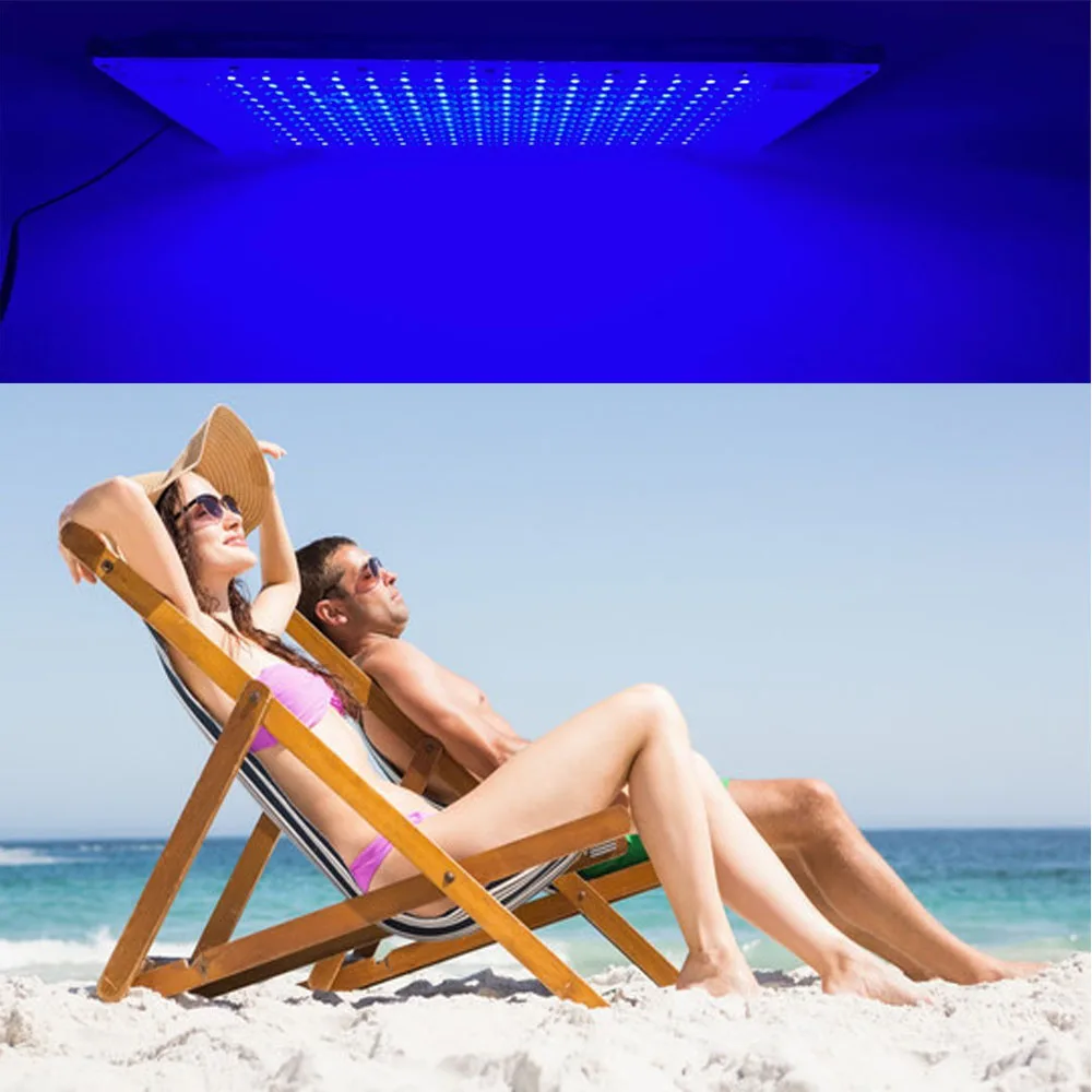 Ultraviolet Tanning Lamp 192 LEDs 460nm Full Blue Lamp Portable Tanning Light for Face Body 85‑265V Skin care
