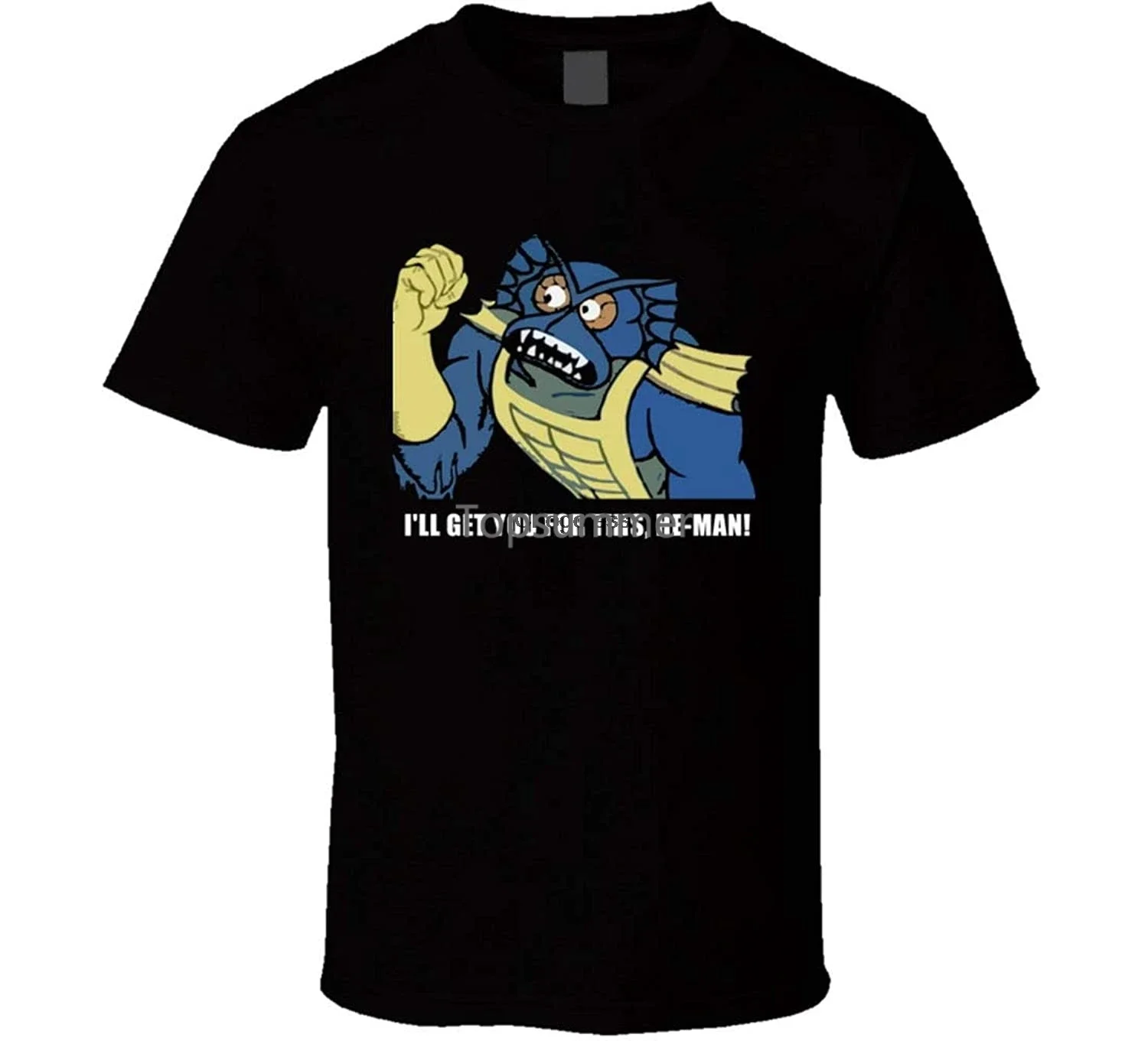 

He Man Masters Of The Universe Merman Retro T Shirt Black