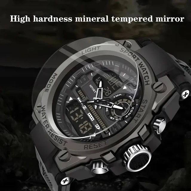 Racing Watch: Dual Display, Large Dial, Alarm Clock, Stopwatch Function ...