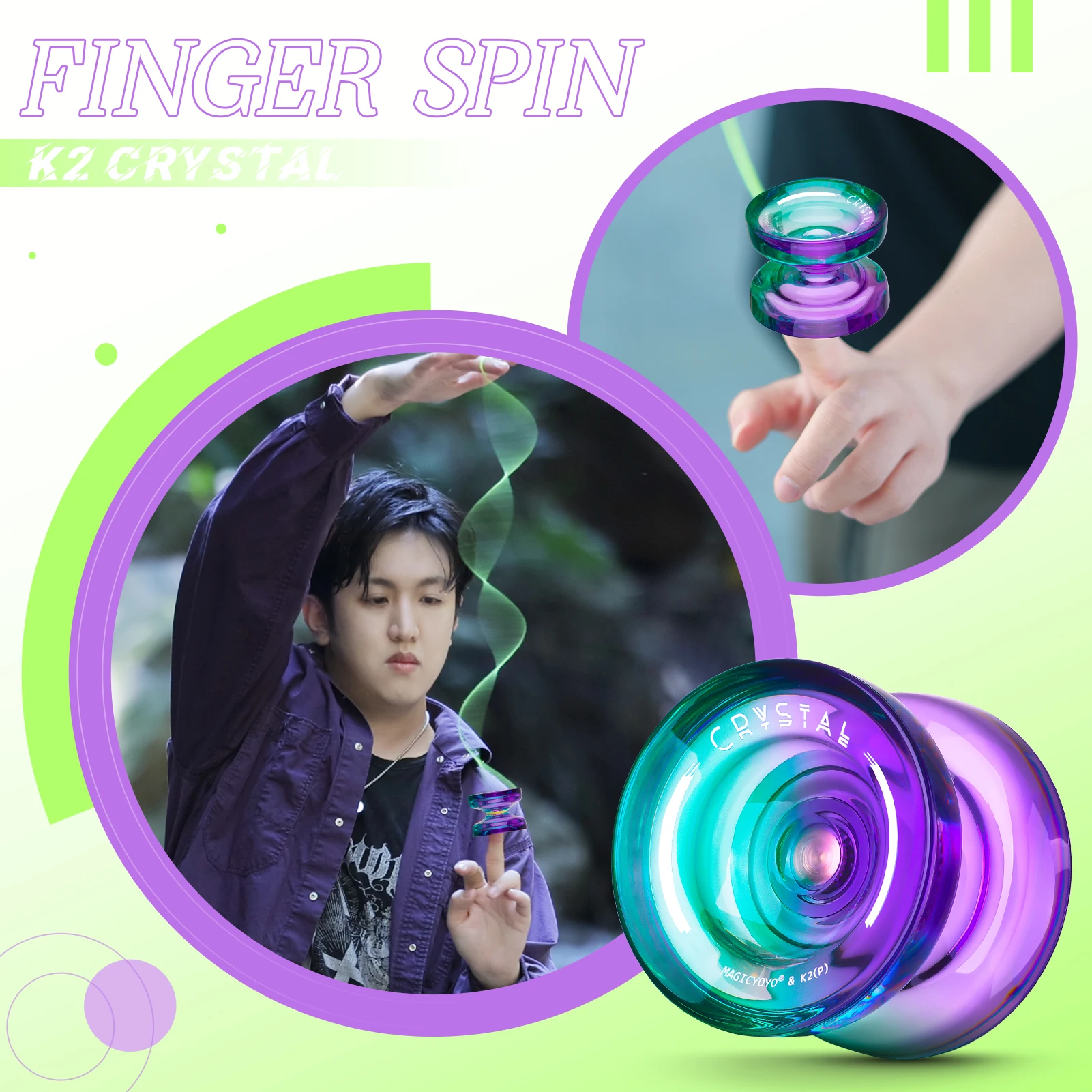MAGICYOYO Responsive Yoyo K2 Dual Purpose yoyo for Beginners and Advanced Players yoyo ball