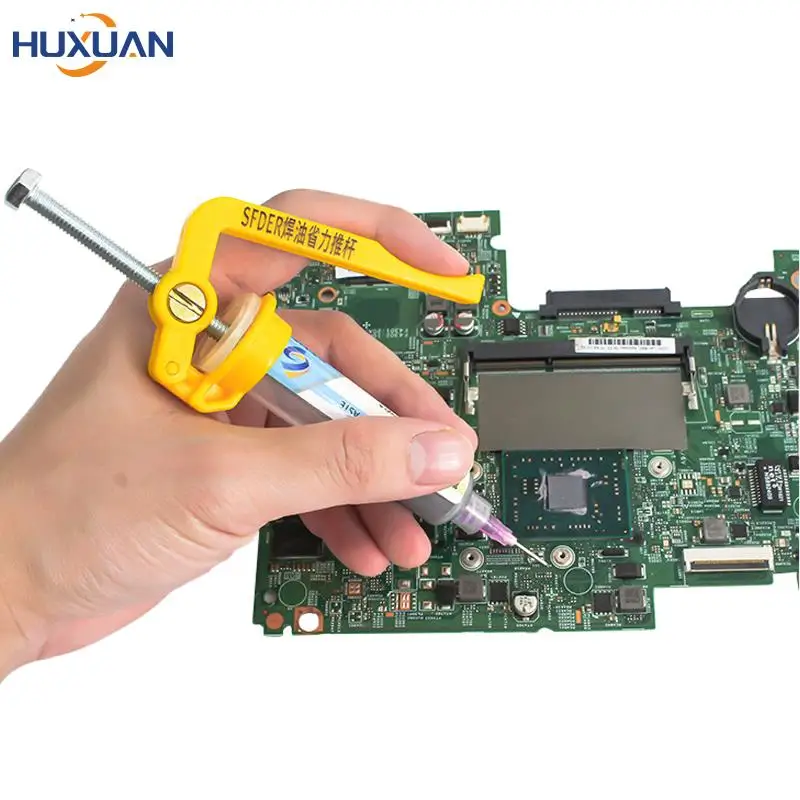  New Solder Paste Extruder Circuit Board Repair Welding Oil Booster UV Glue Gun Syringe Propulsion Tool Soldering Accessorie Tool 