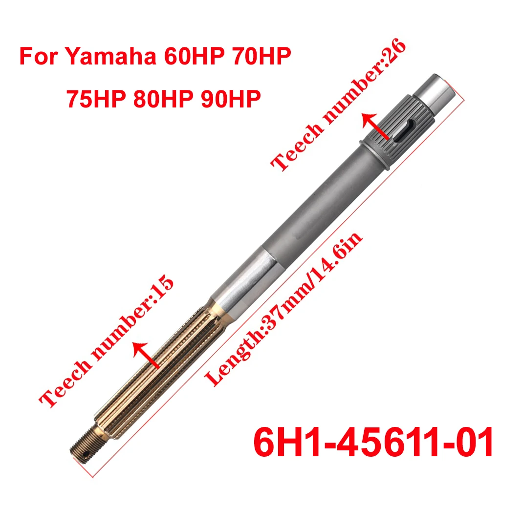 Boat Propeller Shaft 6H1-45611-01 For Yamaha Outboard 60HP 70HP 75HP 80HP 90HP