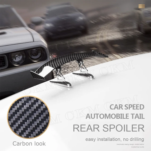 17CM Universal Mini Carbon Fiber Pattern Spoiler Car Rear Tail