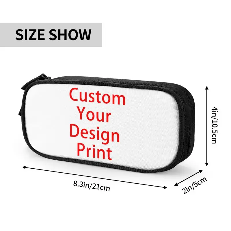 Custom Your Design Cute Pencil Case Girl Boy Large Capacity Customized Logo Printed Pencil Pouch Students Stationery 4