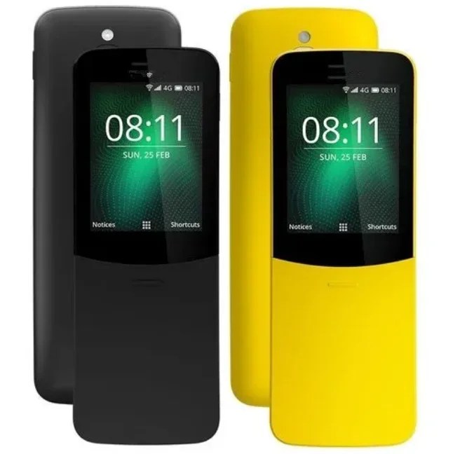 Original 8110 4G LTE Dual-SIM Mobile Cell Phone Banana Unlocked Sim Free WIFI GPS Slide KaiOS Smartphone