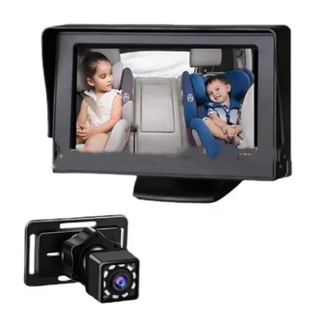 Baby Car Camera Monitor Infant Rear Display View Camera 360 Adjustable Car Mirror Facing Infant Infrared Night Monitor Display 1