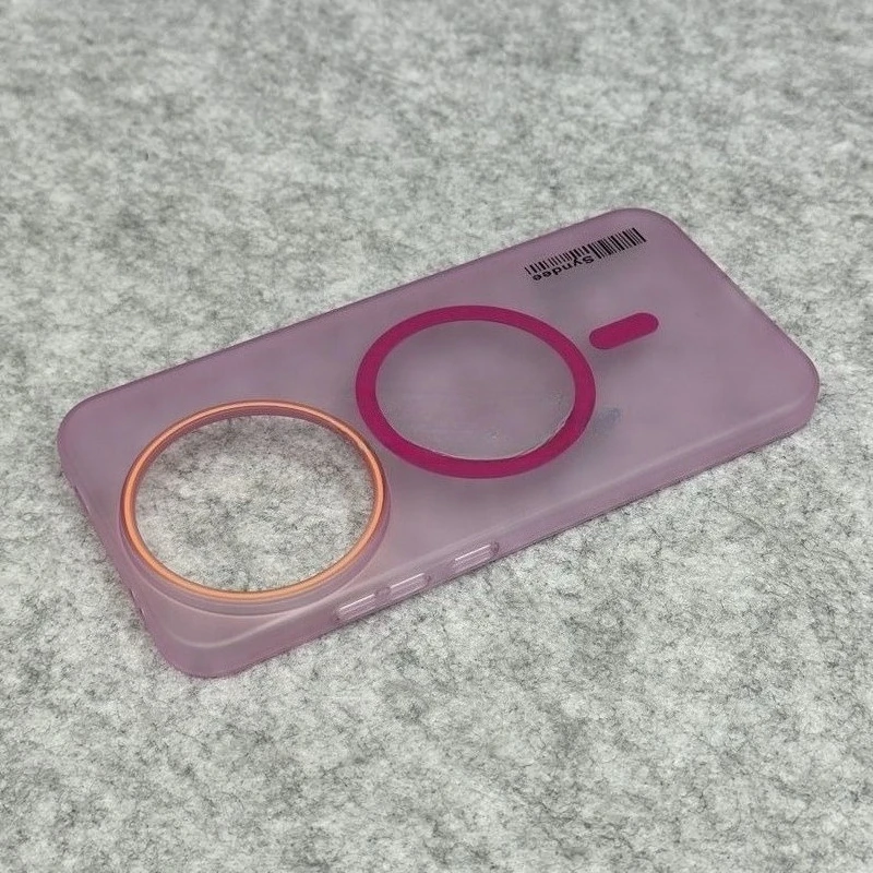 Magnetic Transparent Orange Ring Shockproof Protective Case