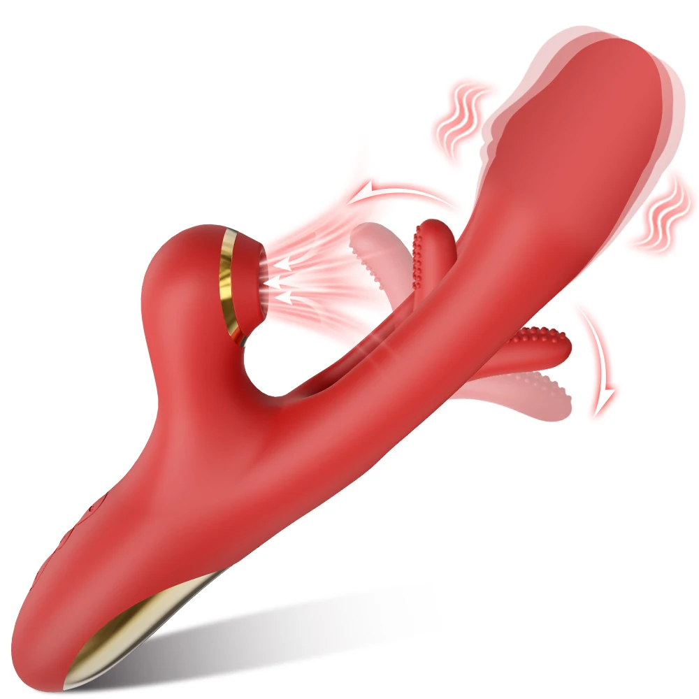 Tapping Flapping Vagina Rabbit Vibrator for Women Wiggle Tongue G-Spot Vibrator Female Masturbator Adult Goods Sex Toy for Women
