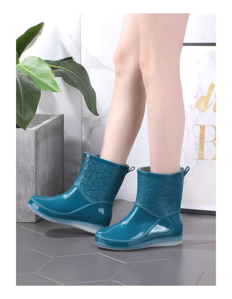 Waterproof Women's Rain Boots with Non-slip Soles for Fishing and Outdoor Activities