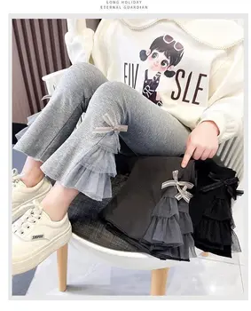 Fashion Baby Girls Cute Elegant Solid Color Boot Cut Flare Pants Spring Pants Bottoms Trousers for Kids Clothes