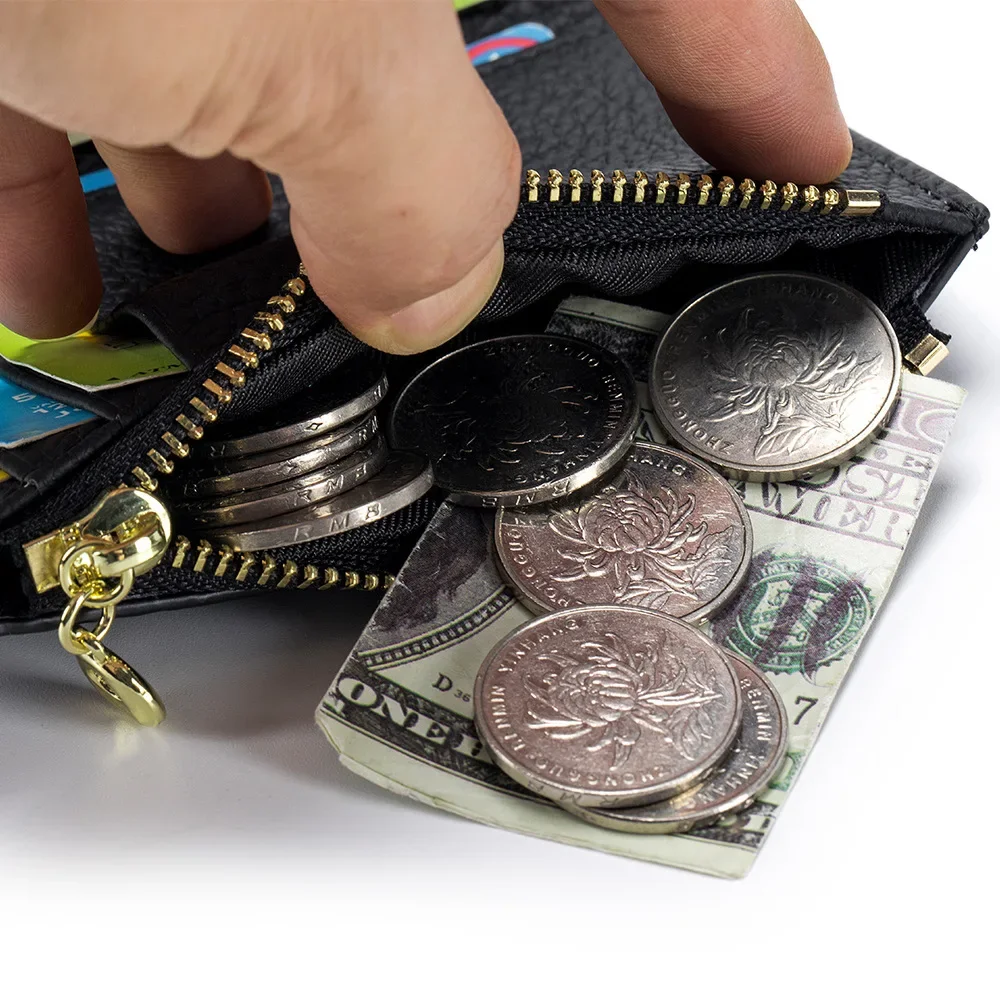 Wallet for Women Short Purse Multi-card Slot Card Holder Coin Purse Billfold Fashion Simple Women's Trifold Envelope Snap Wallet