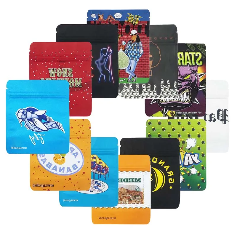 StandUpPouch35gSachetsResealableZiplocMylarBagSmellProof