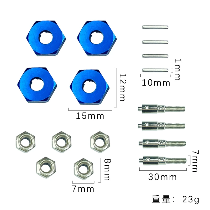 Metal Combiner Hub Roda Adaptador Hex, Peças