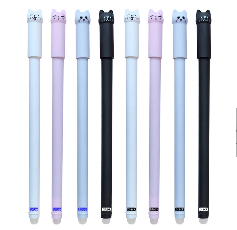 Cat Erasable Gel Pen Set 5
