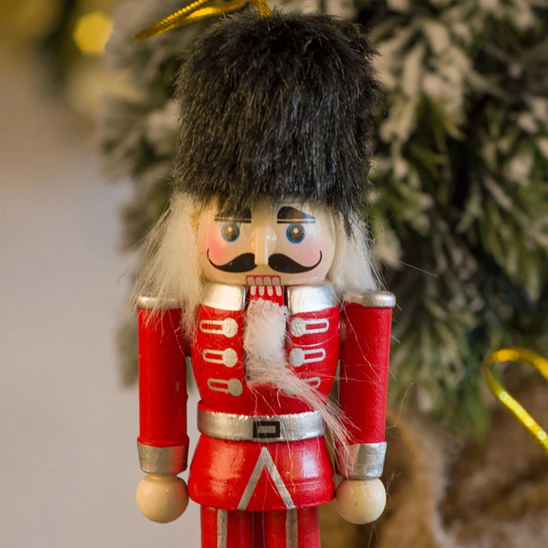Christmas Decorations Nutcracker Soldier Christmas Tree Ornaments Navidad Wooden Toys For Kids New Year Decorations 12-15cm
