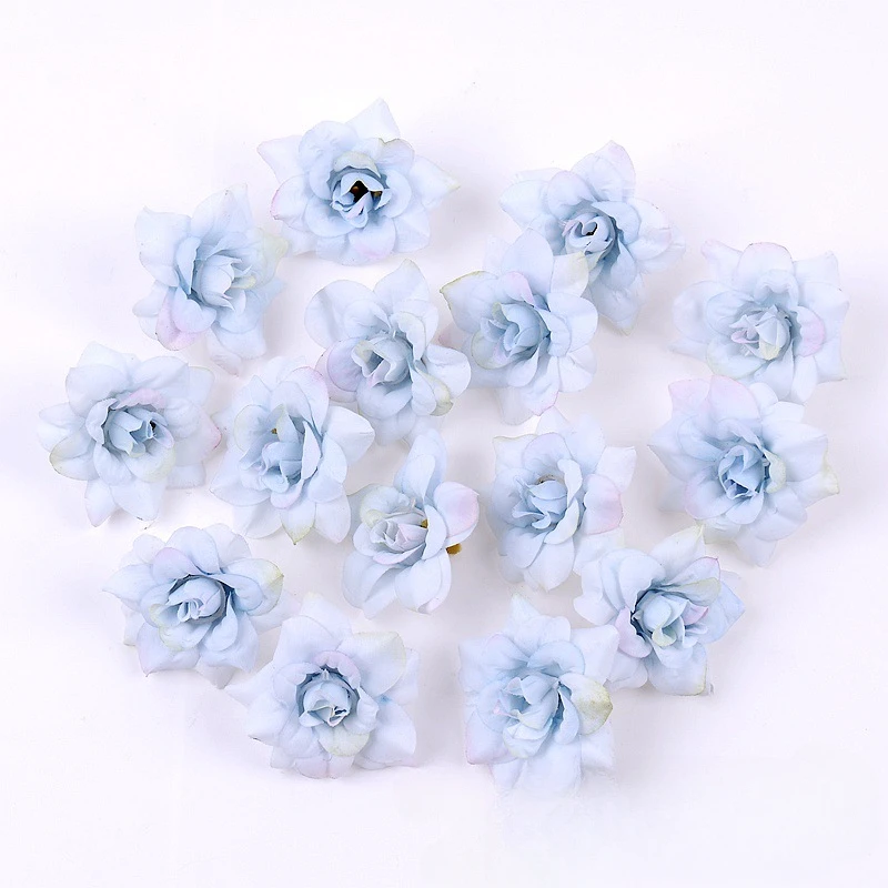 Artificial Flowers Rose Head Silk Fake Flowers For Home Decor Garden Party Wedding Decoration Craft Wreath Accessories