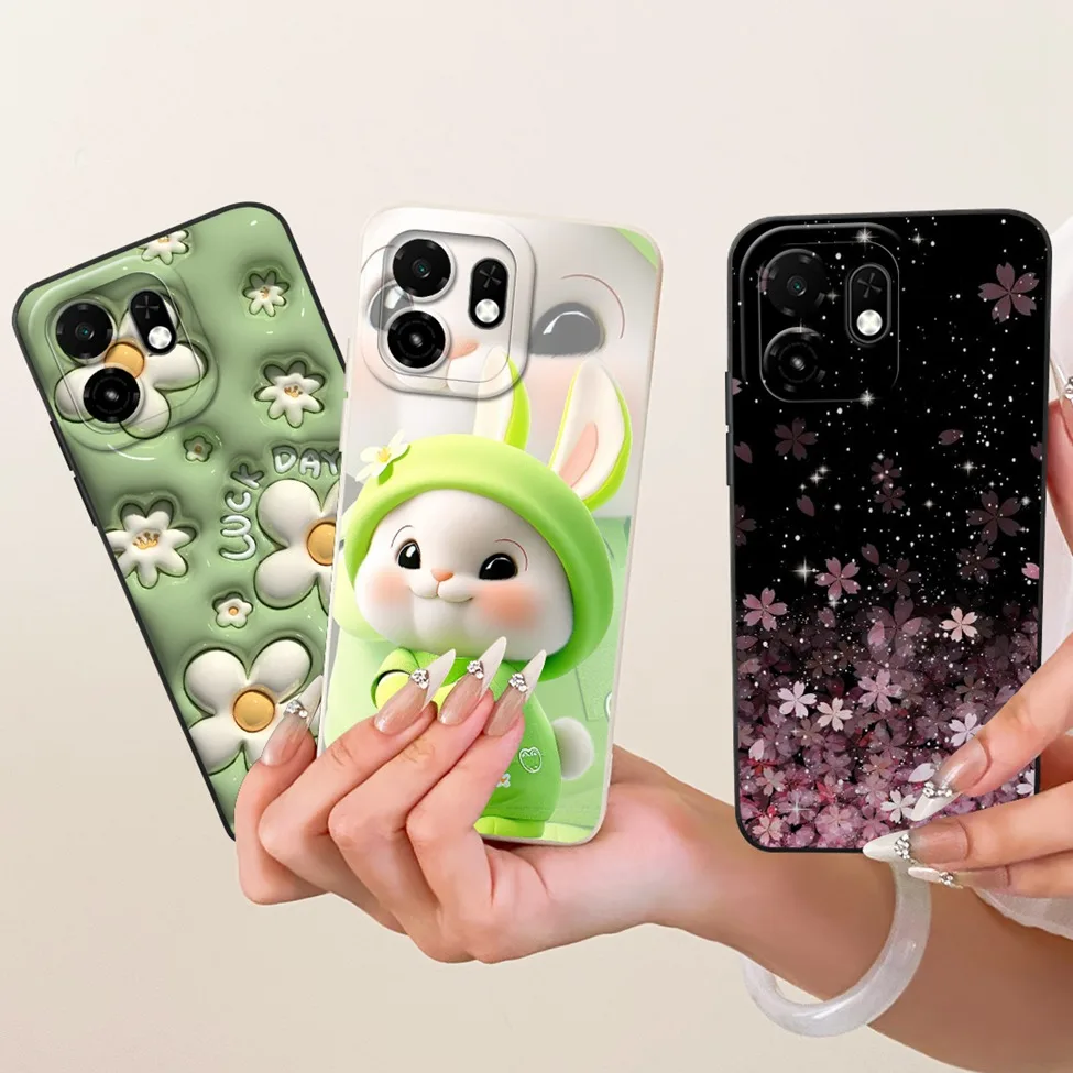 Luxury Floral Phone Case - Fashionable Silicone Cover with Cute Painted Design