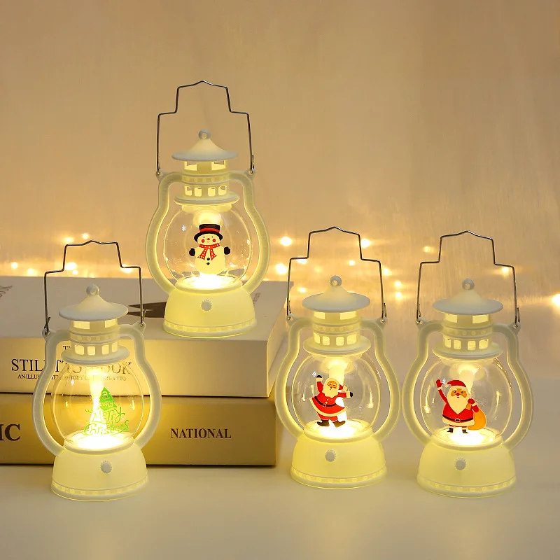 

Christmas LED Festoon Lamps Santa Claus Snowman Lights Ornaments Decorations for Kids Gift Home Ornament 2023 New Year Supplies