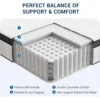 10 In Twin Mattress, Hybrid Mattress in a Box w/ Independent Spring, Soft & Comfort Medium Firm Twin Size Mattress, Edge Support 2