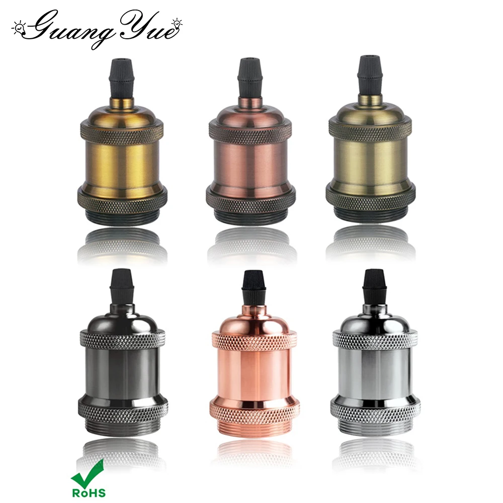 Support De Lampe Vintage E26/E27 En Céramique Noir - Pour Ampoules à Vis, Design Rétro Pour Bar, Café Ou Salon