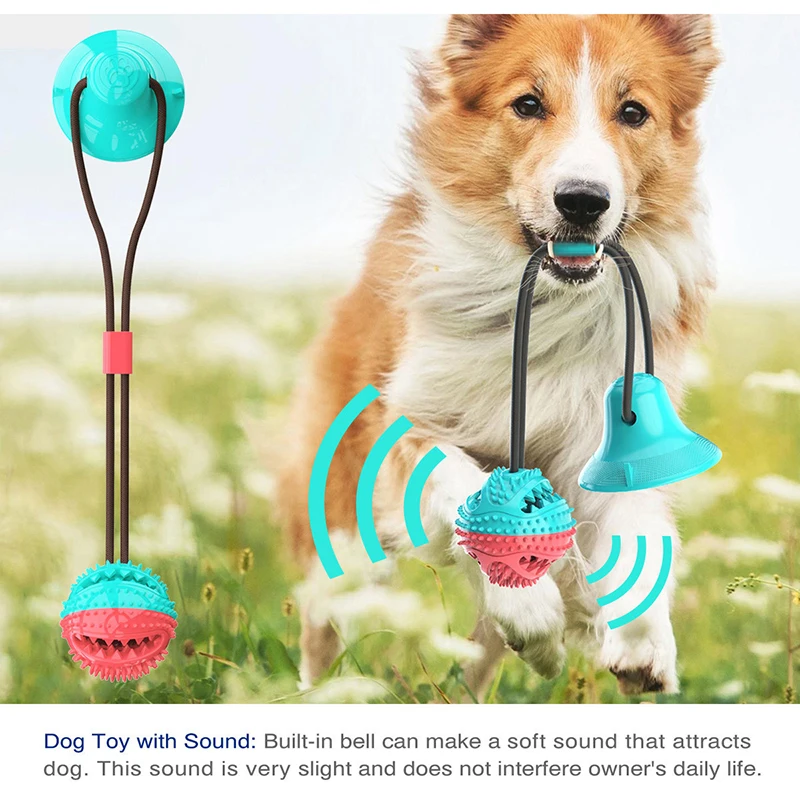 Pet Toys with Suction Cup Dog Push Toy with TPR Ball Pet Tooth Cleaning  Chewing Rubber Dog Toys for Small Dogs Rubber Dog Toy